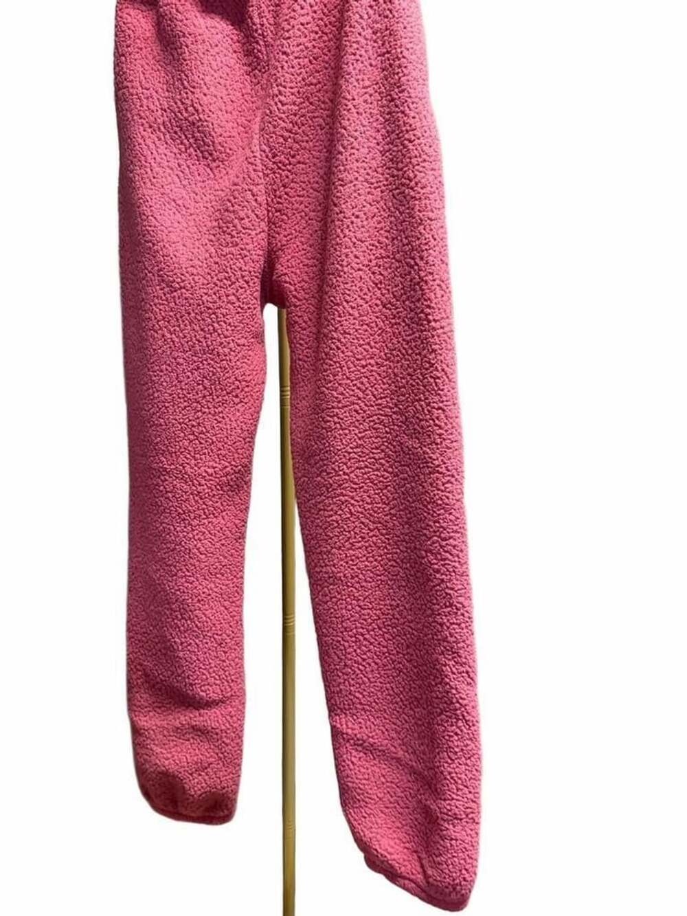028 Nike Pink Sherpa Fleece Jogger Sweatpants